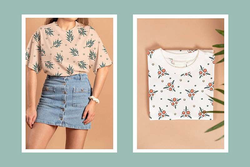 28个文艺花卉无缝图案，AI PNG格式 图片素材 sucaiwan.com