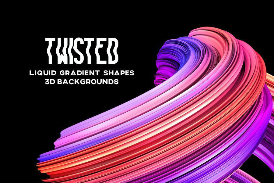 背景素材-3D液态科技动感抽象纹理背景素材 图片素材 sucaiwan.com