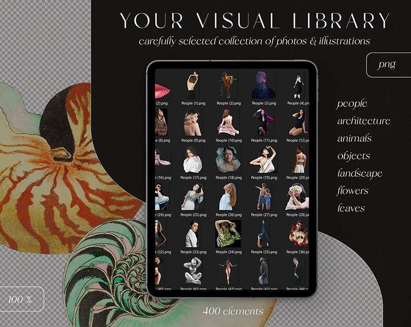 400+超现实梦幻拼贴手帐PNG免抠素材 图片素材 sucaiwan.com