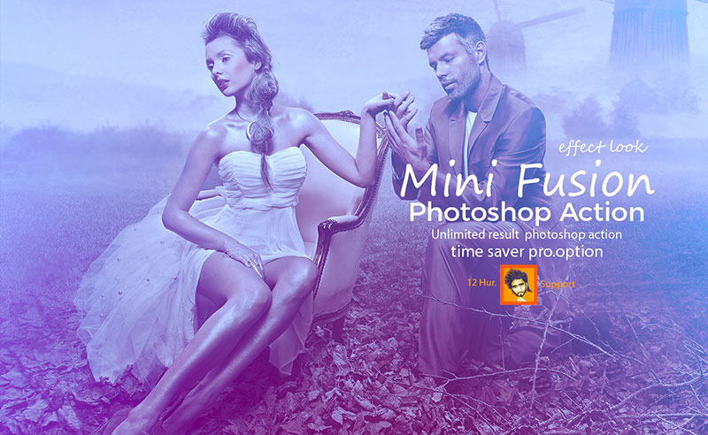 欧美海报滤镜效果，PS动作 插件预设 sucaiwan.com