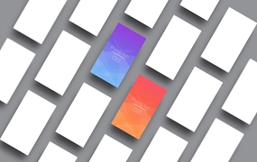 App界面俯视展示模版，PSD源文件