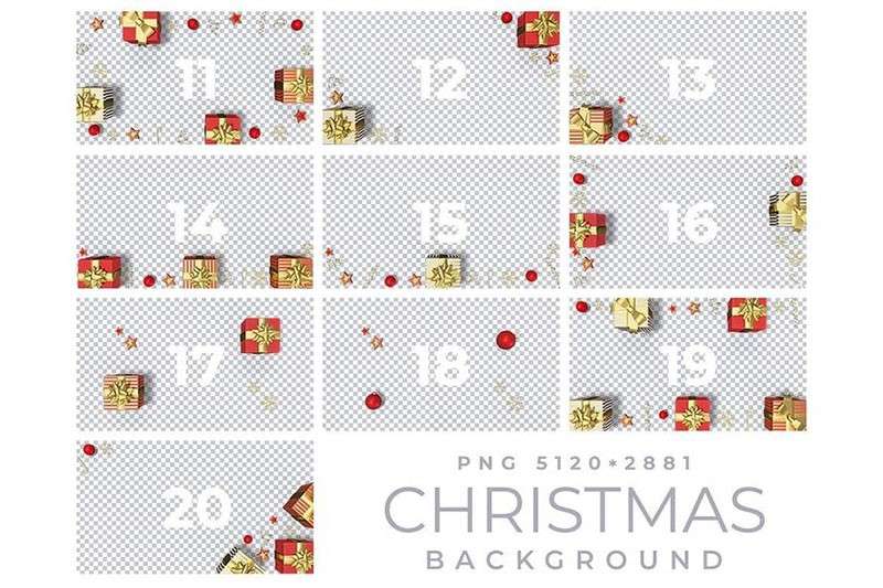 3D圣诞主题背景图，JPG PNG格式 图片素材 sucaiwan.com