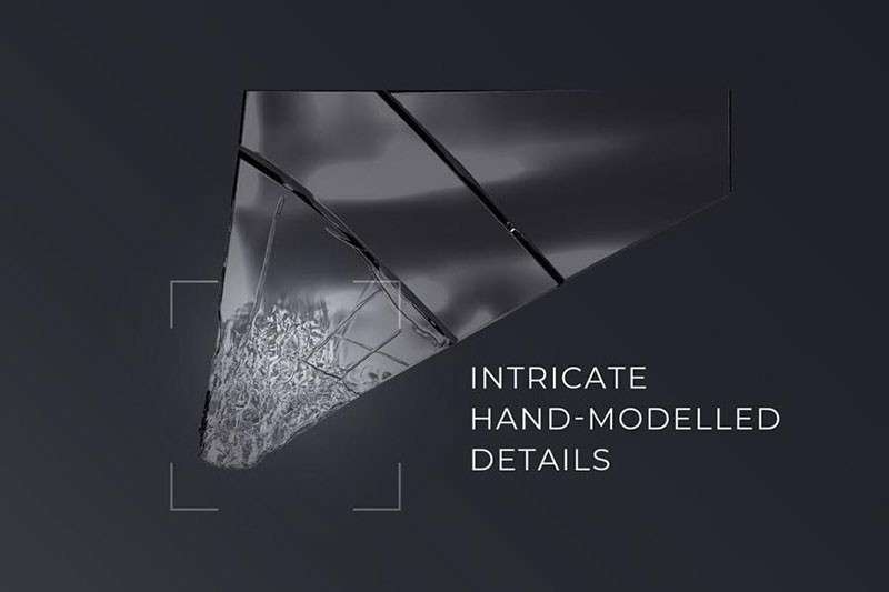 真实玻璃破裂碎片效果PNG背景图片素材 图片素材 sucaiwan.com