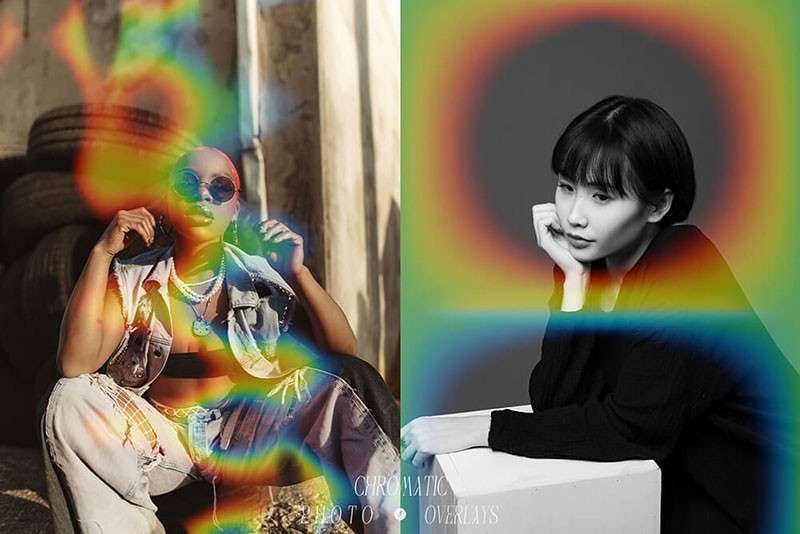 50张彩虹光影叠加图片素材PNG 图片素材 sucaiwan.com