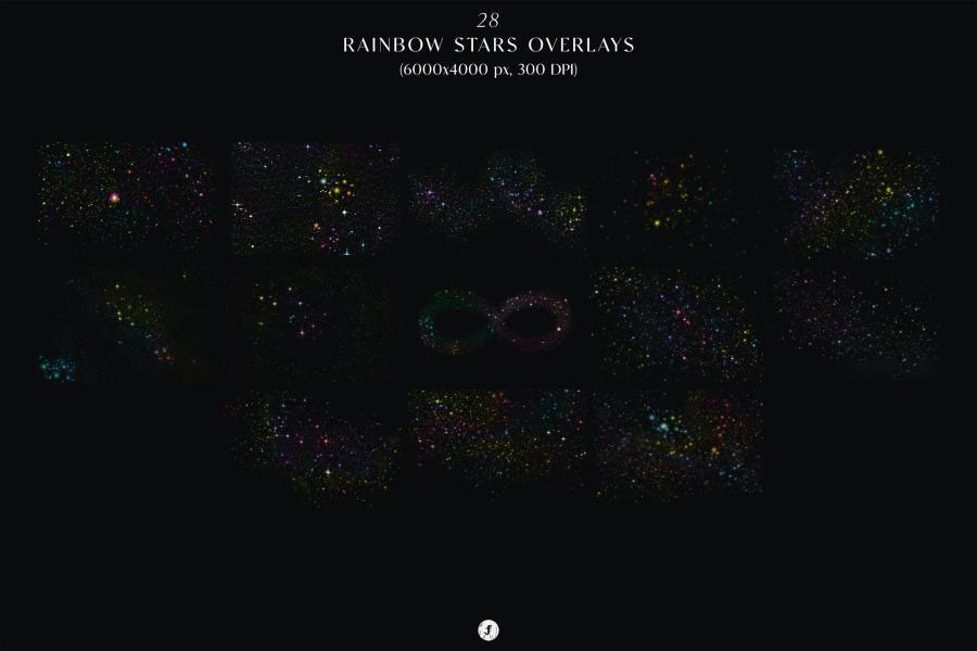 PNG素材-彩色星空美景星星背景图片叠加PNG素材 图片素材 sucaiwan.com