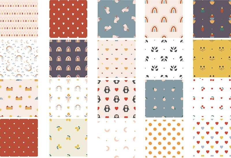 儿童可爱卡通填充背景图案，PAT AI格式 图片素材 sucaiwan.com