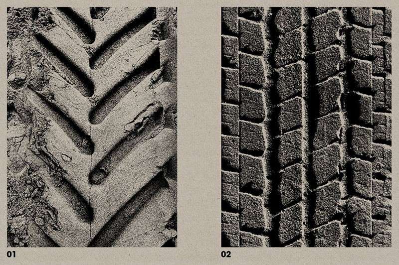 20张真实轮胎纹理图案，TIF PNG格式 图片素材 sucaiwan.com