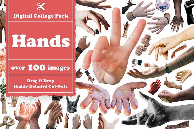 1000+现代拼贴手帐PNG免抠素材 图片素材 sucaiwan.com