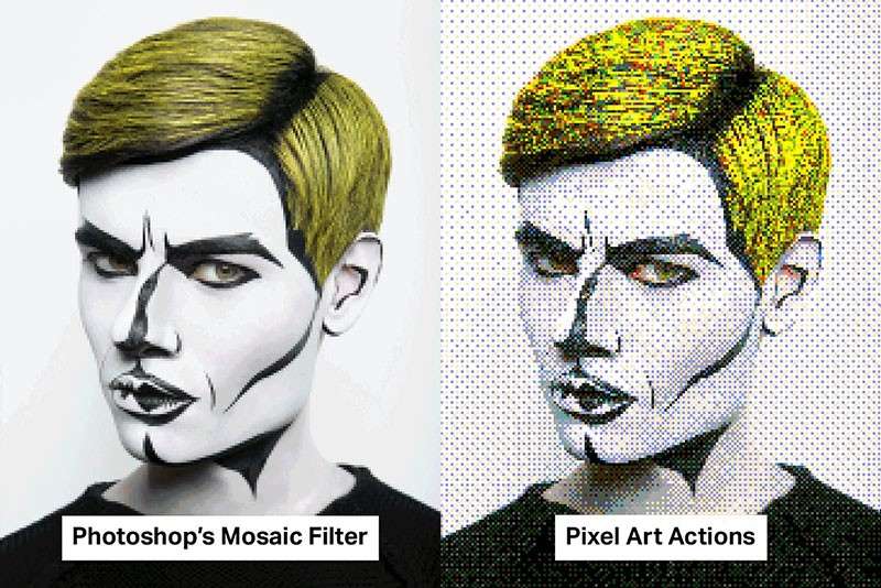 像素艺术风格PS动作 插件预设 sucaiwan.com