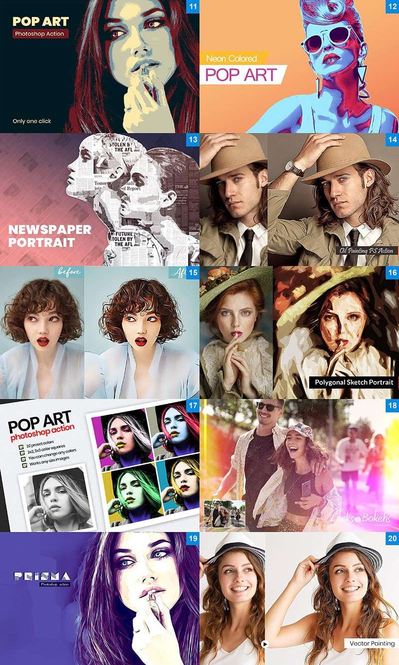 30款人像照片处理Photoshop动作合集 插件预设 sucaiwan.com