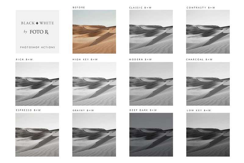 专业级黑白相片滤镜效果Photoshop动作 插件预设 第2张-素材湾丨精选海外优质设计素材资源 专业级黑白相片滤镜效果Photoshop动作 插件预设 sucaiwan.com