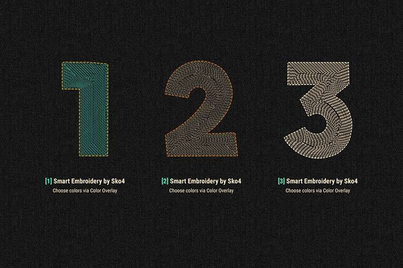 逼真刺绣纹理效果PS动作 插件预设 sucaiwan.com