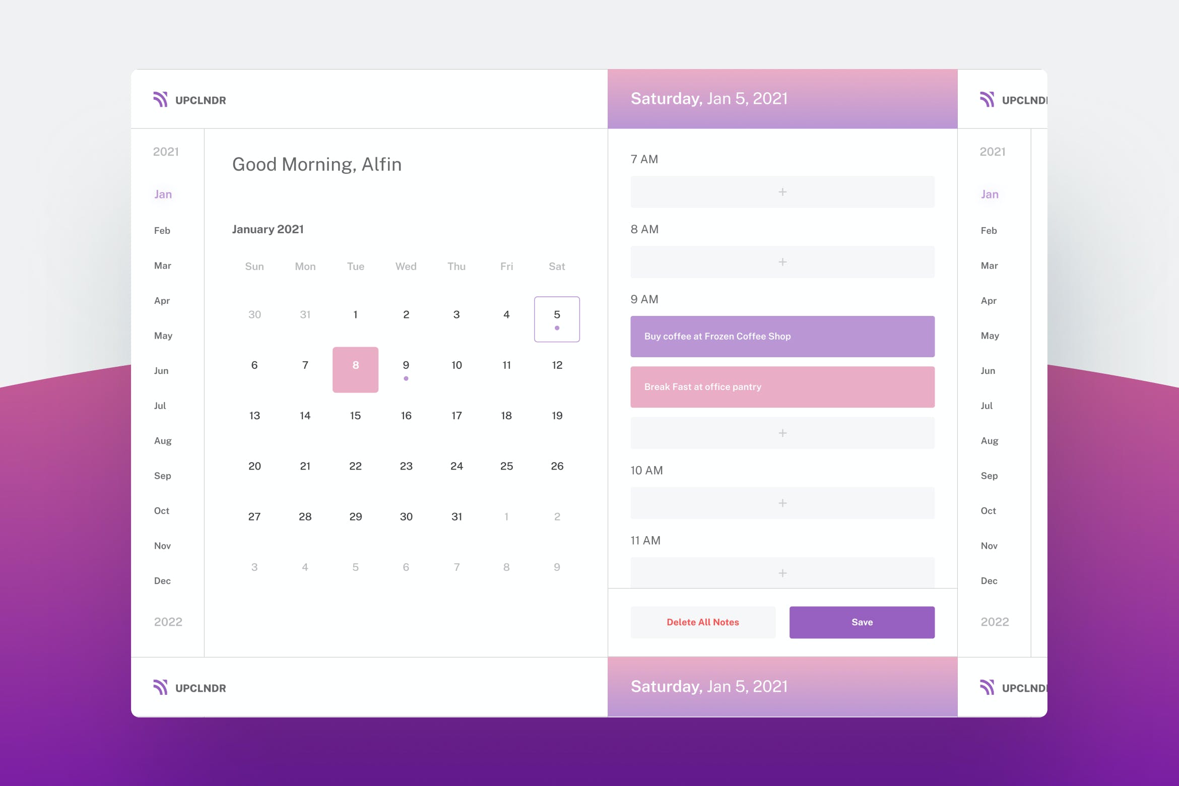 Web网站日期日历设计模板v2 Web Calendar Design 设计素材 sucaiwan.com