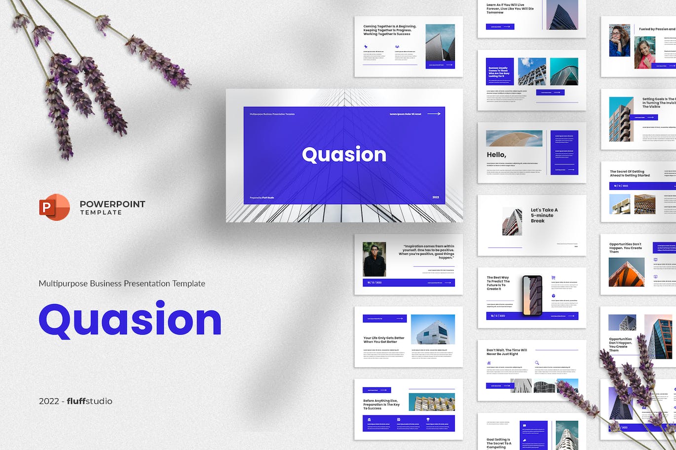 高级技巧培训Powerpoint模板 Quasion – Minimalist Powerpoint Template 幻灯图表 sucaiwan.com