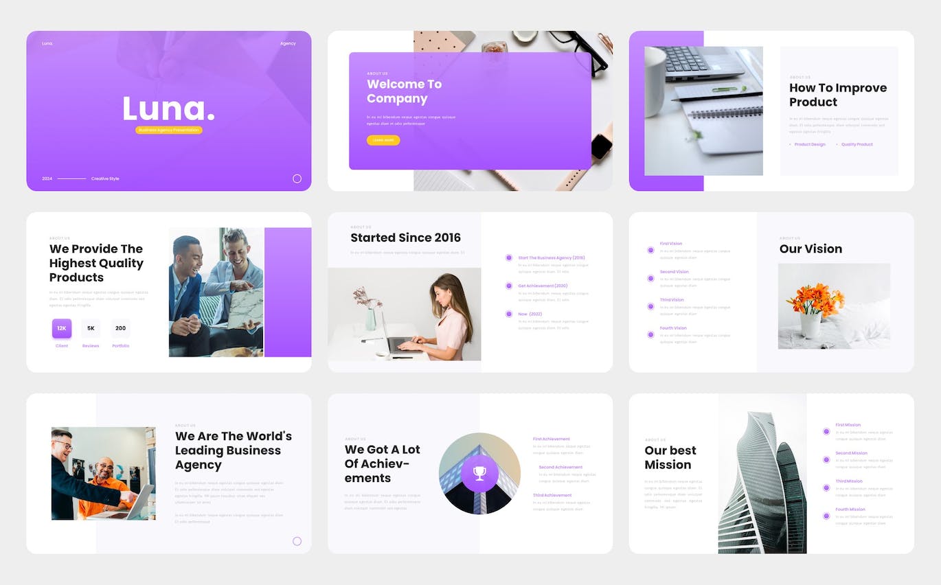 企业员工培训Powerpoint幻灯片模板 Luna – Business Agency PowerPoint Template 幻灯图表 第2张-素材湾丨精选海外优质设计素材资源 企业员工培训Powerpoint幻灯片模板 Luna – Business Agency PowerPoint Template 幻灯图表 sucaiwan.com