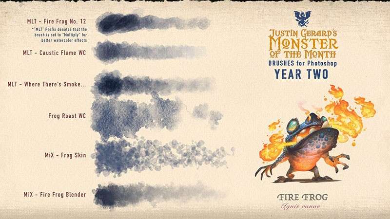 CG游戏怪物角色原画Photoshop笔刷 笔刷资源 sucaiwan.com