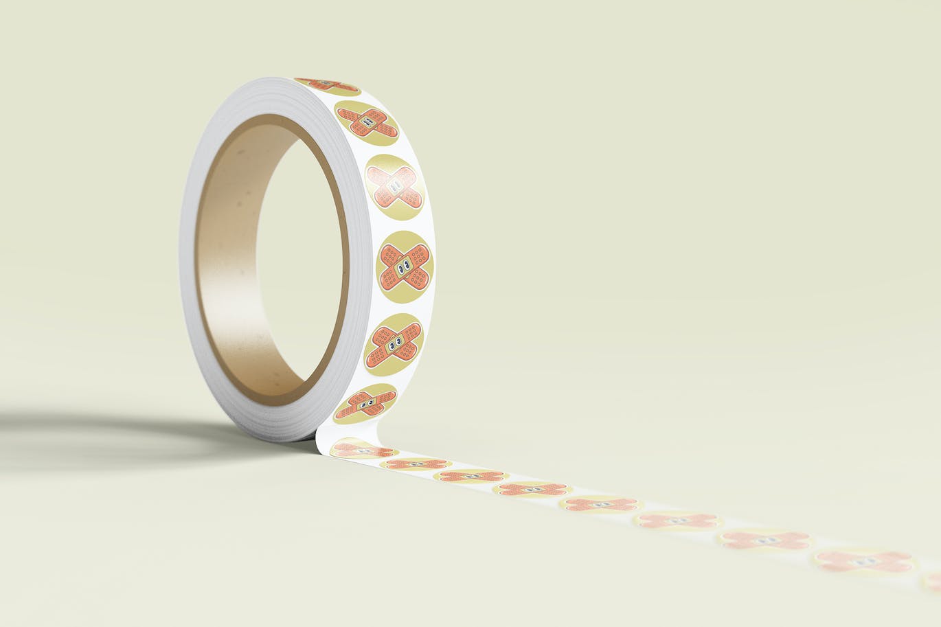 贴纸卷胶布图案设计样机模板 Sticker Roll Mockup 样机素材 sucaiwan.com