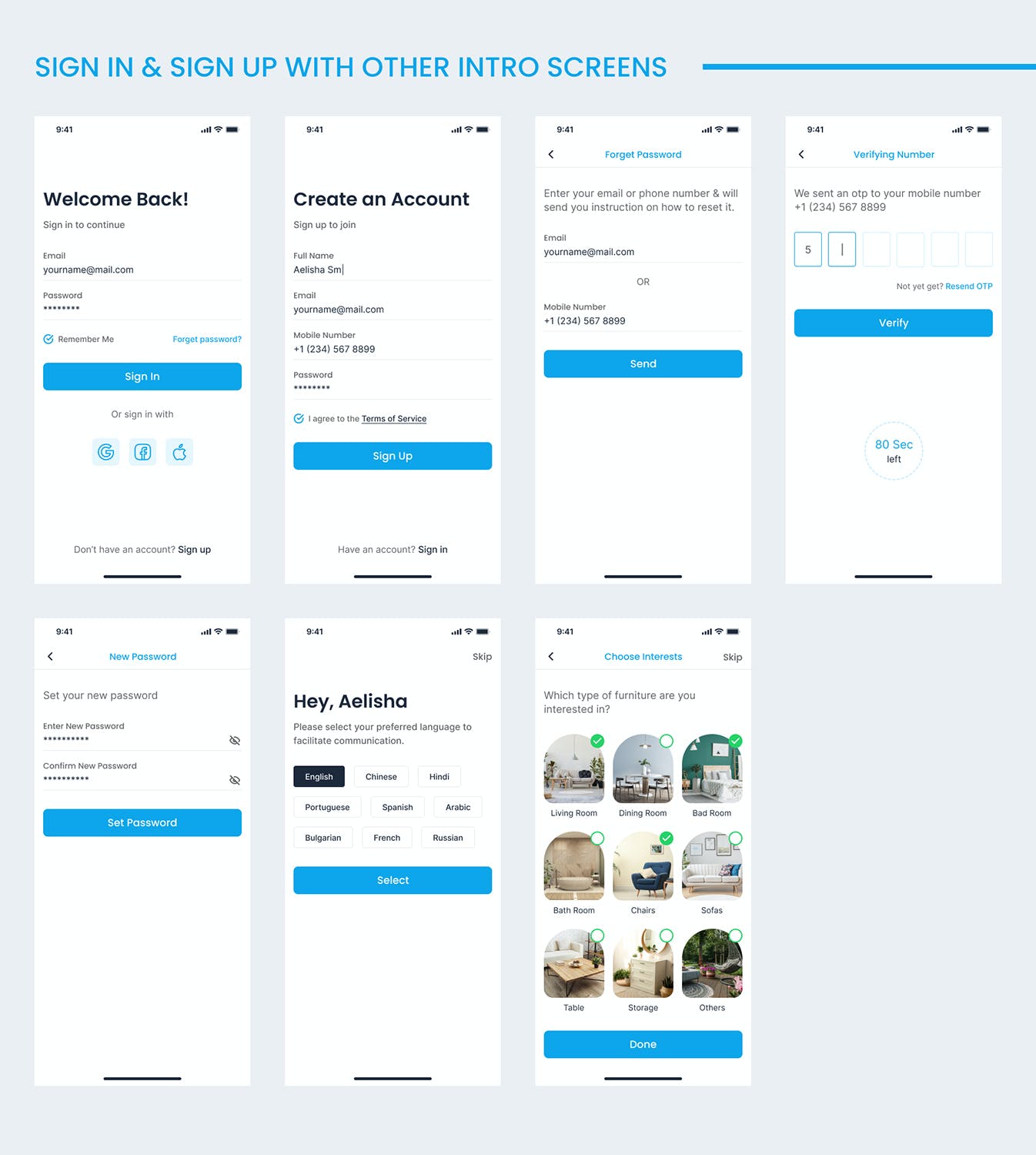家具和家居装饰电子商务移动应用程序UI设计模板 Furniture & Home Decor eCommerce Mobile App UI APP UI 第4张-素材湾丨精选海外优质设计素材资源 家具和家居装饰电子商务移动应用程序UI设计模板 Furniture & Home Decor eCommerce Mobile App UI APP UI sucaiwan.com