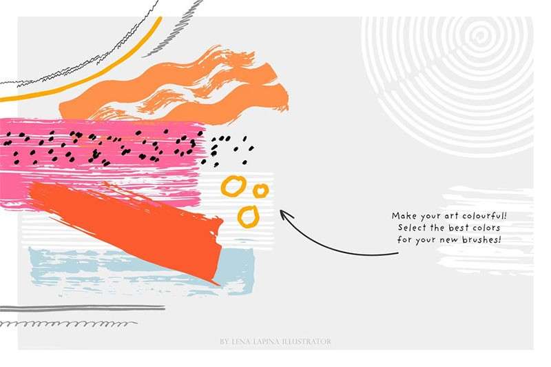 80个干油墨AI矢量笔刷 笔刷资源 sucaiwan.com