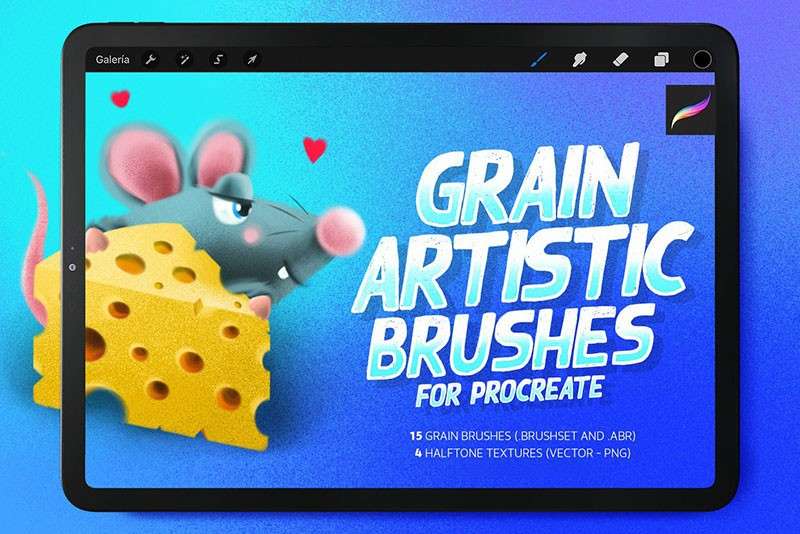 颗粒插画PS+Procreate笔刷套装 笔刷资源 sucaiwan.com