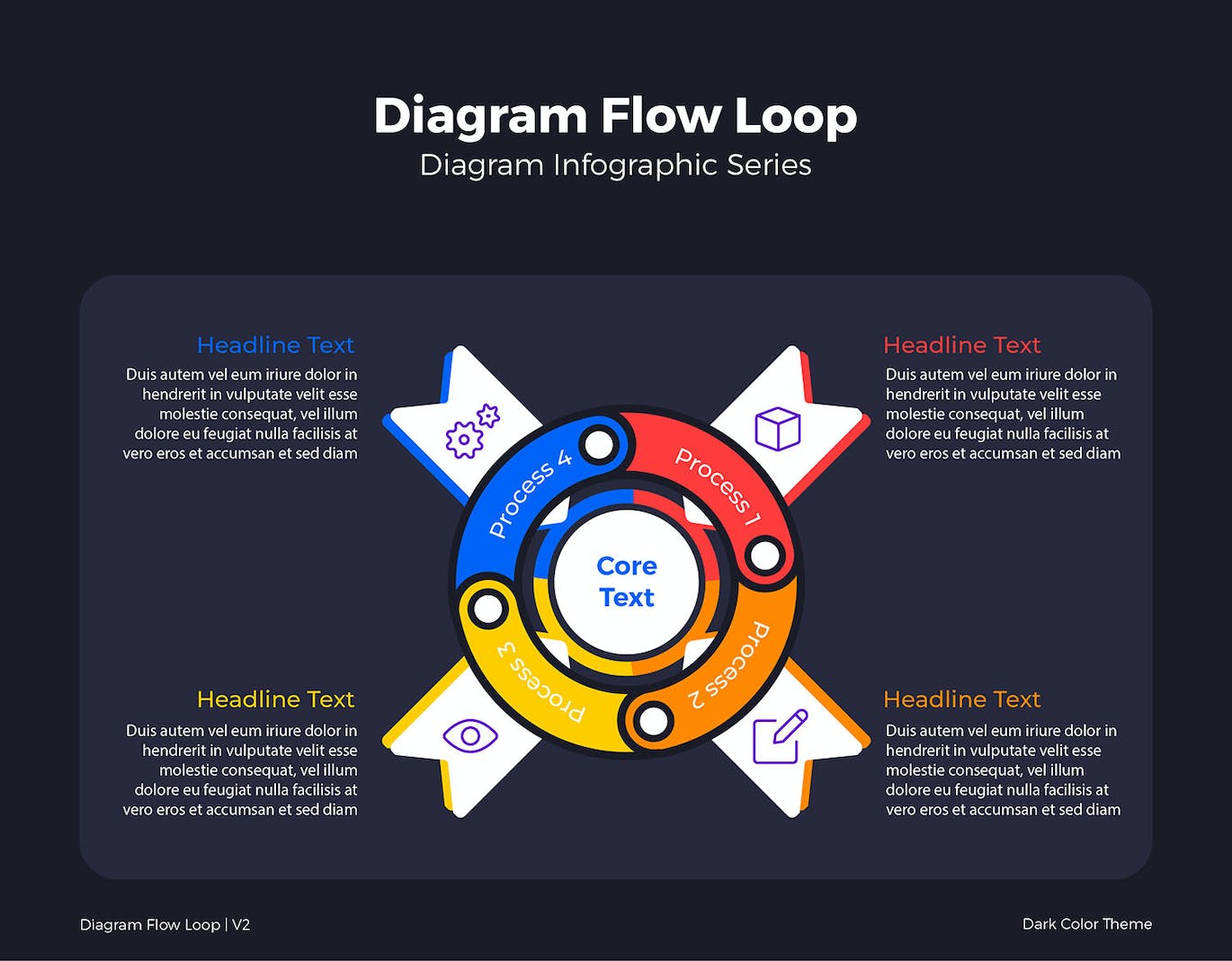 圆环流程图表矢量素材v2 Diagram Flow Loop V2 幻灯图表 sucaiwan.com
