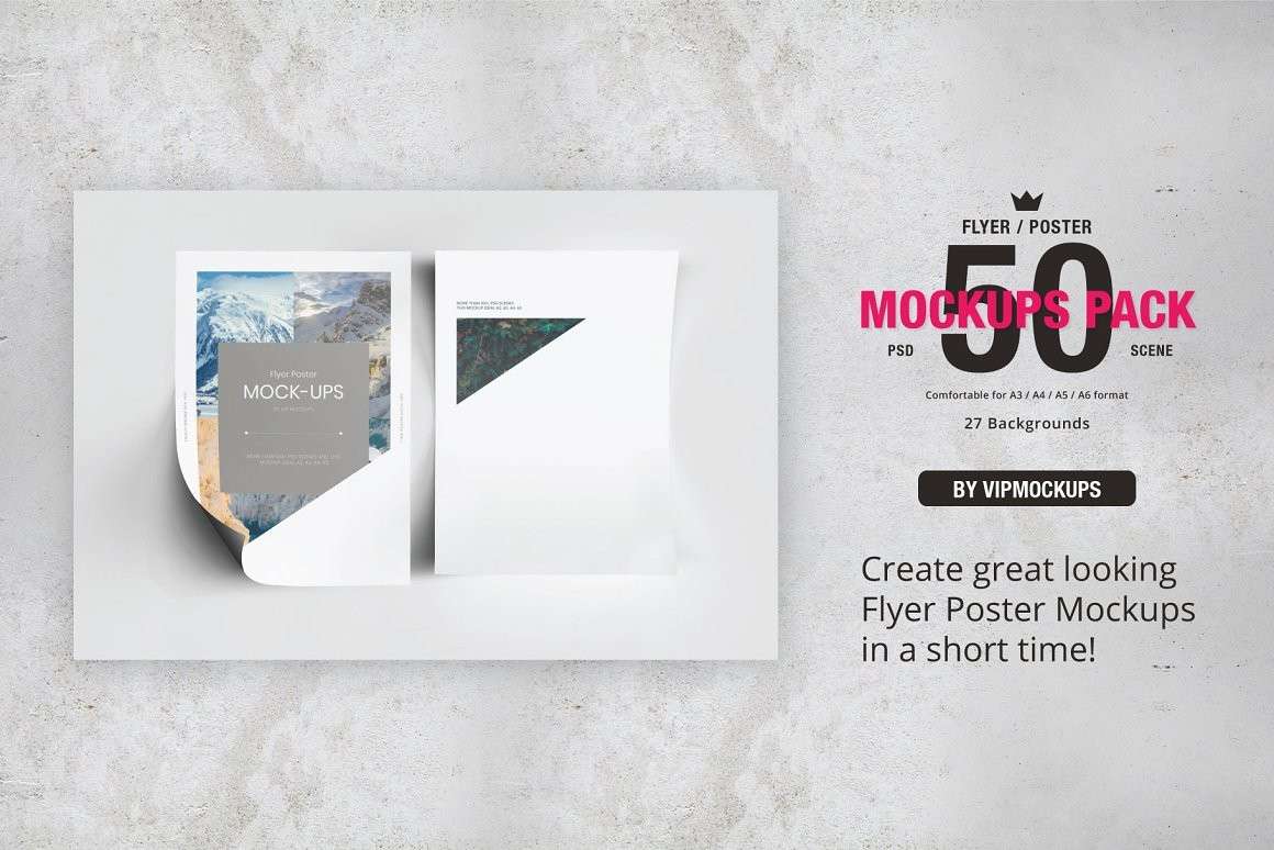 50款传单海报设计展示样机模板PSD 样机素材 sucaiwan.com