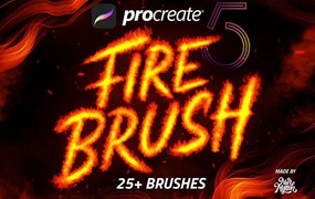 25个火焰字效果Procreate笔刷