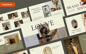 美学优雅PPT演示幻灯片模板 LOWWE – Aesthetic Elegant Powerpoint
