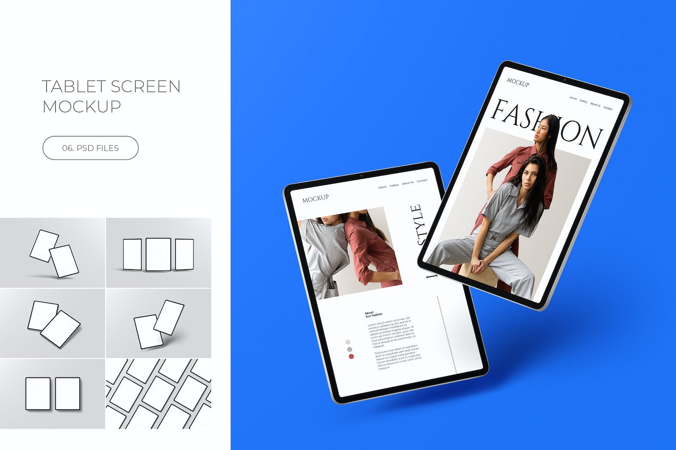 平板电脑ipad屏幕样机 Tablet Screen Mockup 样机素材 sucaiwan.com