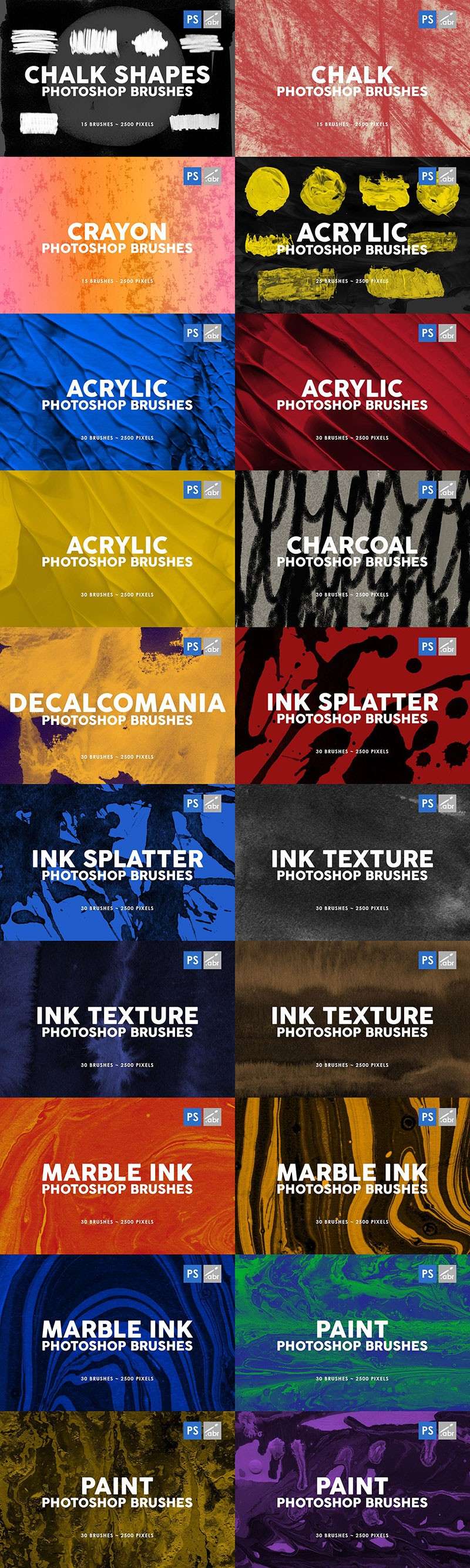 600+艺术图案纹理Photoshop笔刷包 笔刷资源 sucaiwan.com