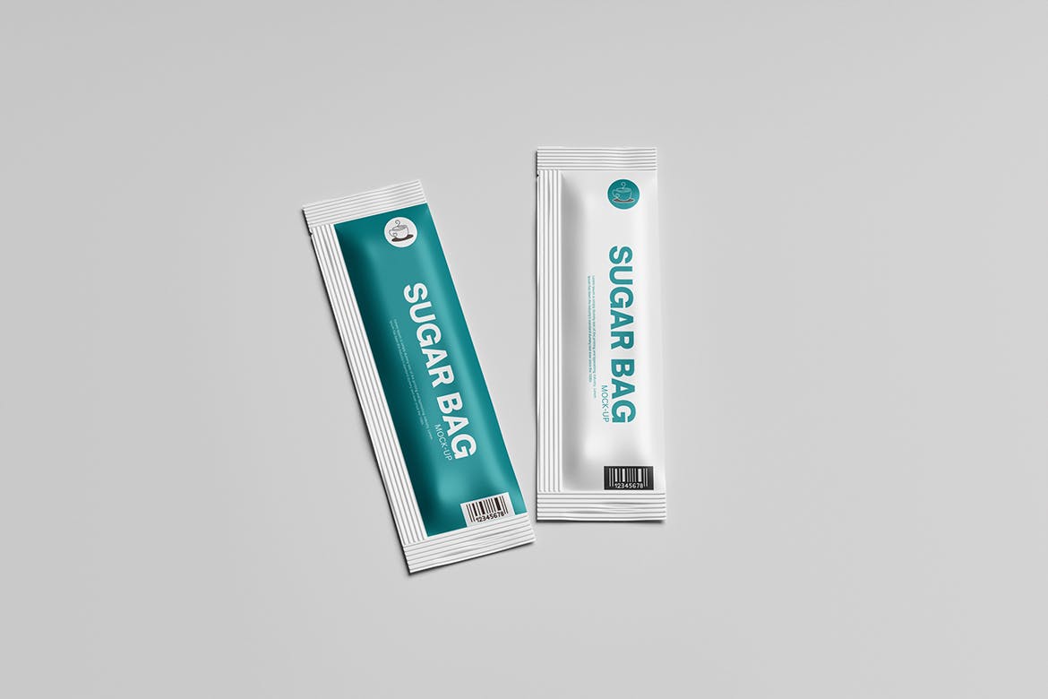 白糖袋包装设计样机 Sugar Bag Mockup 样机素材 sucaiwan.com