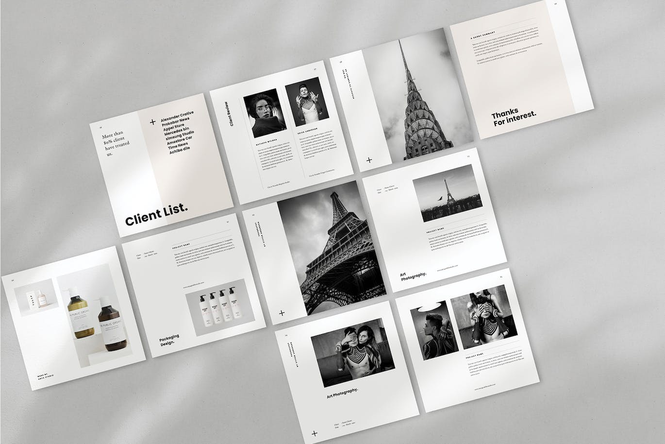 方形尺寸平面设计师作品集模板 Square Portfolio Template 设计素材 第7张-素材湾丨精选海外优质设计素材资源 方形尺寸平面设计师作品集模板 Square Portfolio Template 设计素材 sucaiwan.com