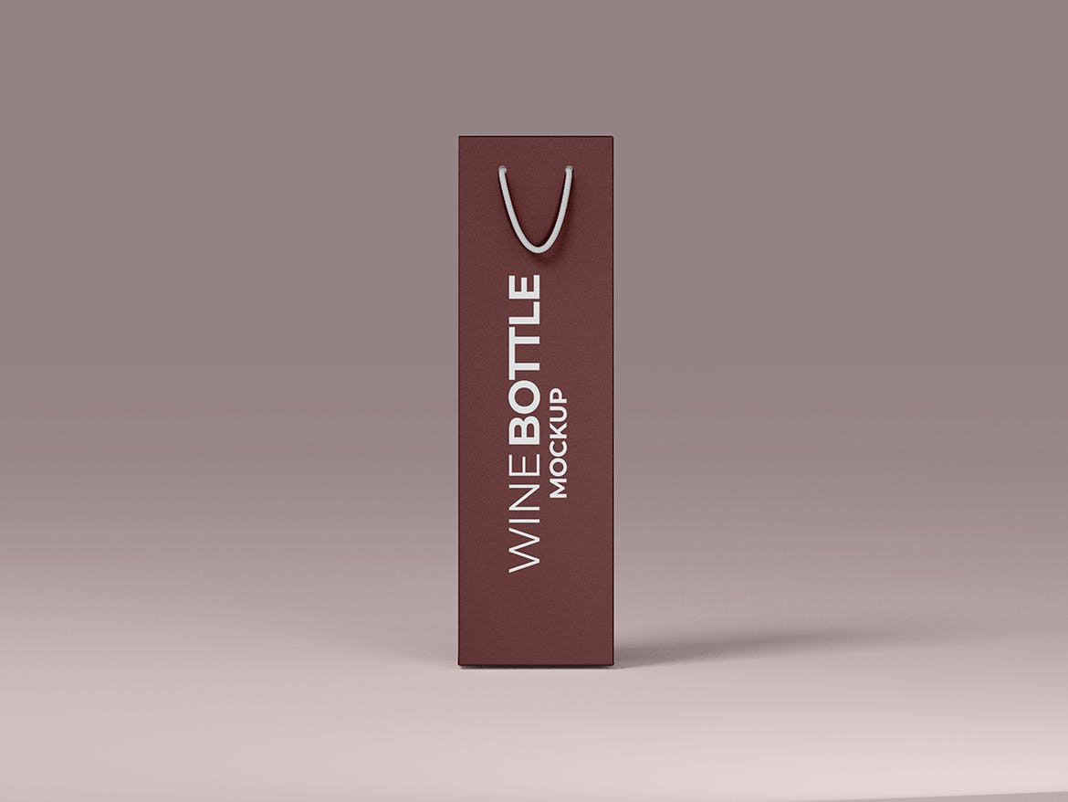 葡萄酒购物袋品牌设计样机 Wine Shopping Bag Mockup 样机素材 sucaiwan.com