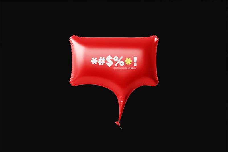 气泡气球设计展示样机PSD模板 样机素材 sucaiwan.com