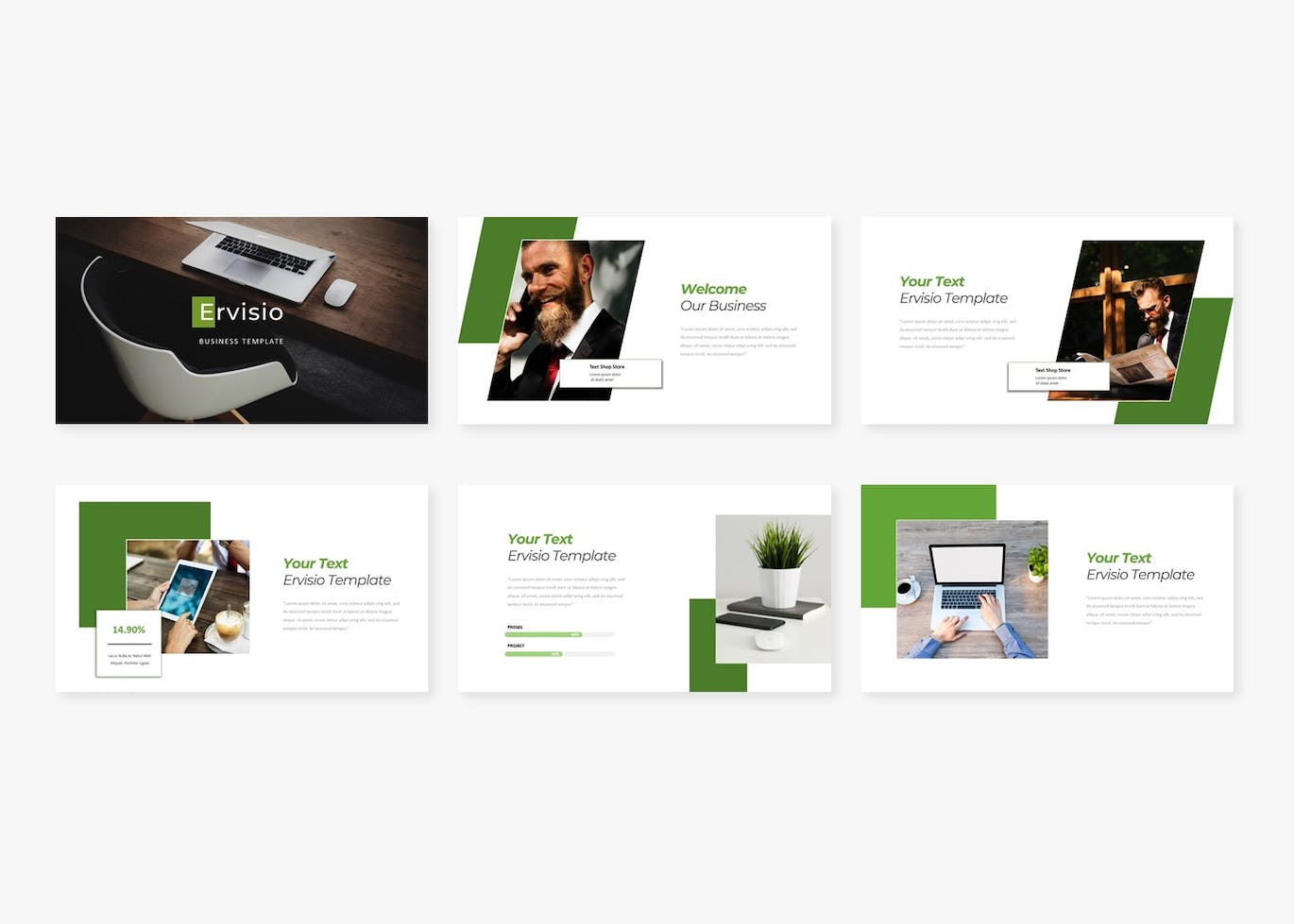 员工技能培训PPT幻灯片模板 Ervisio Business PowerPoint 幻灯图表 sucaiwan.com