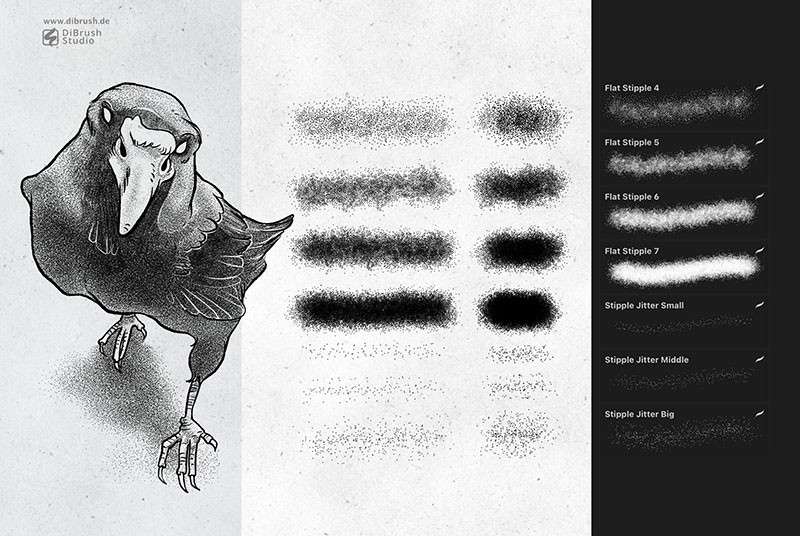 Procreate阴影点绘笔刷 笔刷资源 sucaiwan.com