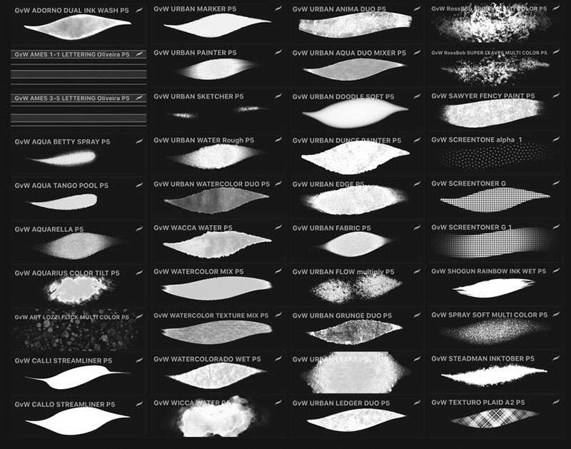 550+专业Procreate漫画笔刷 笔刷资源 sucaiwan.com