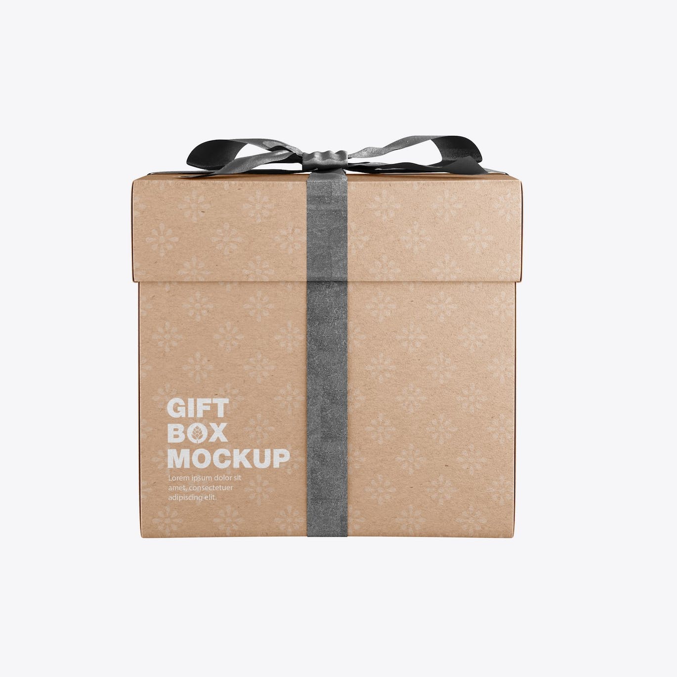 光泽蝴蝶结礼品盒设计样机 Set Glossy Gift Box Mockup 样机素材 sucaiwan.com