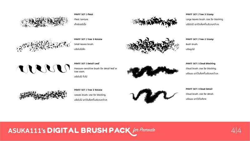 动漫绘图常用Procreate笔刷 笔刷资源 sucaiwan.com