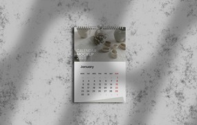 活页挂历设计样机 Wall Calendar Mockup