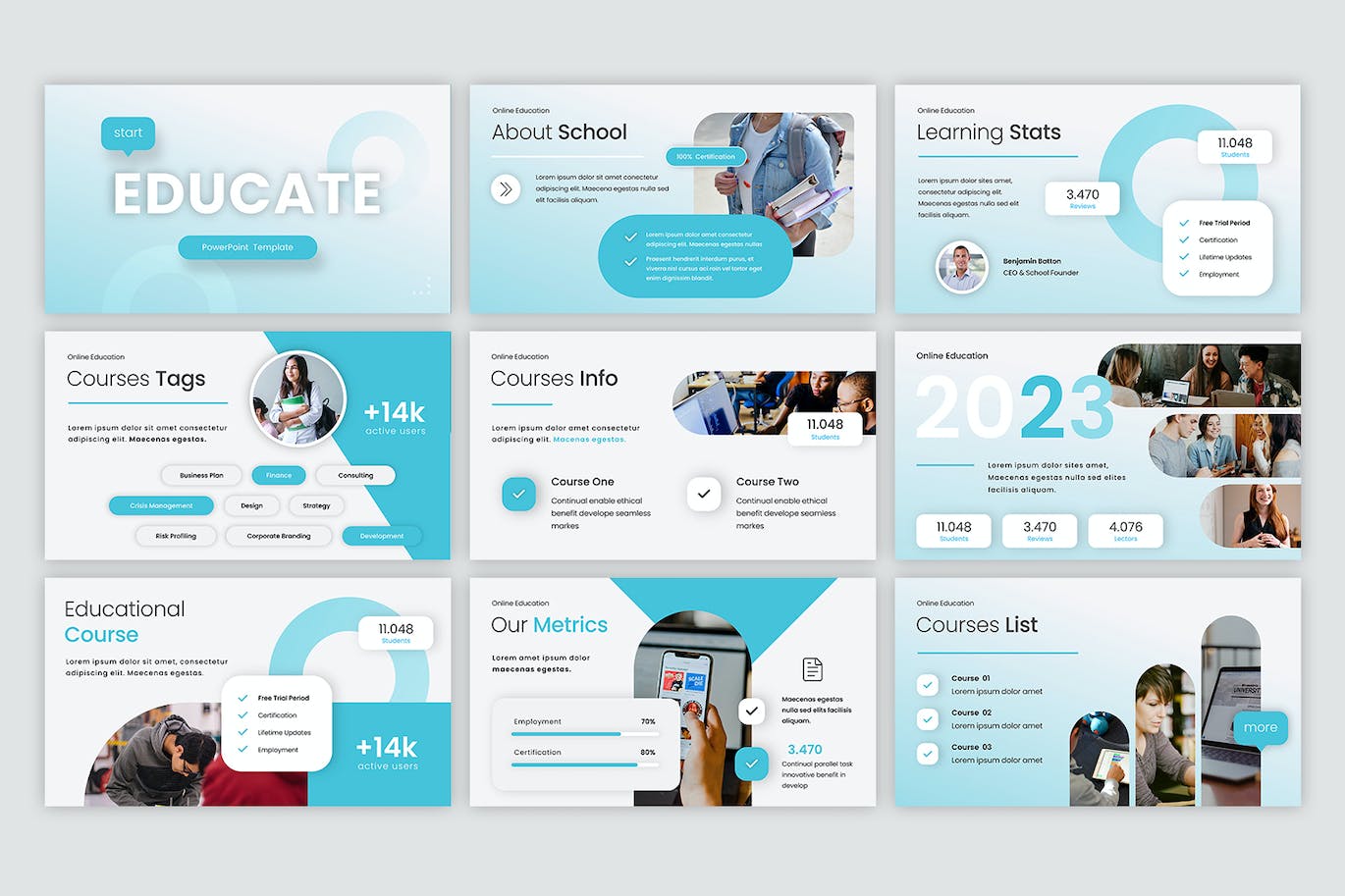 在线教育学校PowerPoint演示文稿模板 Online School – Educational Powerpoint 幻灯图表 第5张-素材湾丨精选海外优质设计素材资源 在线教育学校PowerPoint演示文稿模板 Online School – Educational Powerpoint 幻灯图表 sucaiwan.com