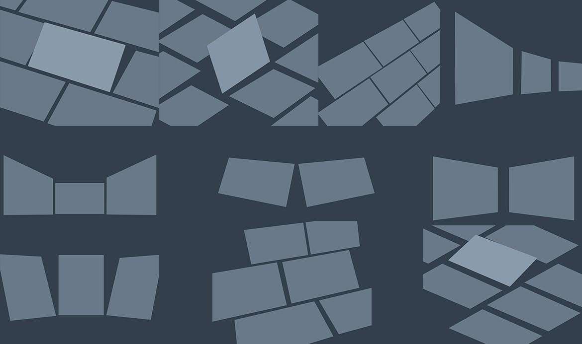 42个透视角度UI设计作品展示样机模板PSD 样机素材 sucaiwan.com