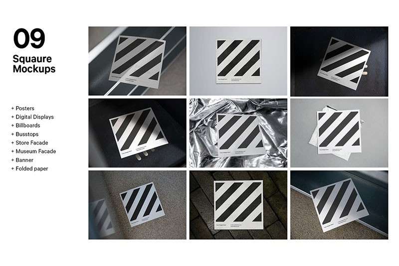 82个户外广告展示设计样机PSD模板 样机素材 sucaiwan.com