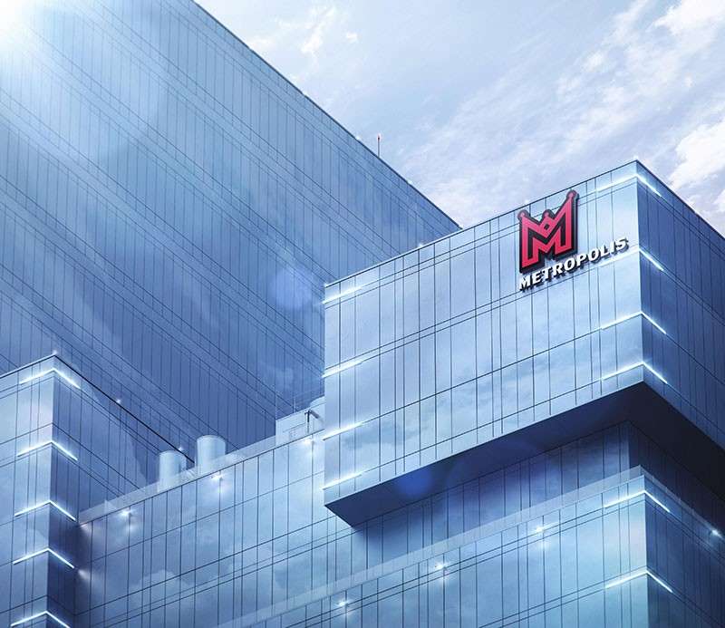 办公楼外墙立体LOGO标志牌样机模板PSD 样机素材 sucaiwan.com