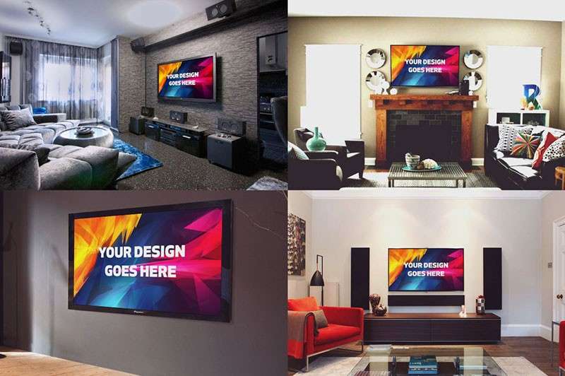 25个真实家庭场景电视样机PSD模板 样机素材 sucaiwan.com