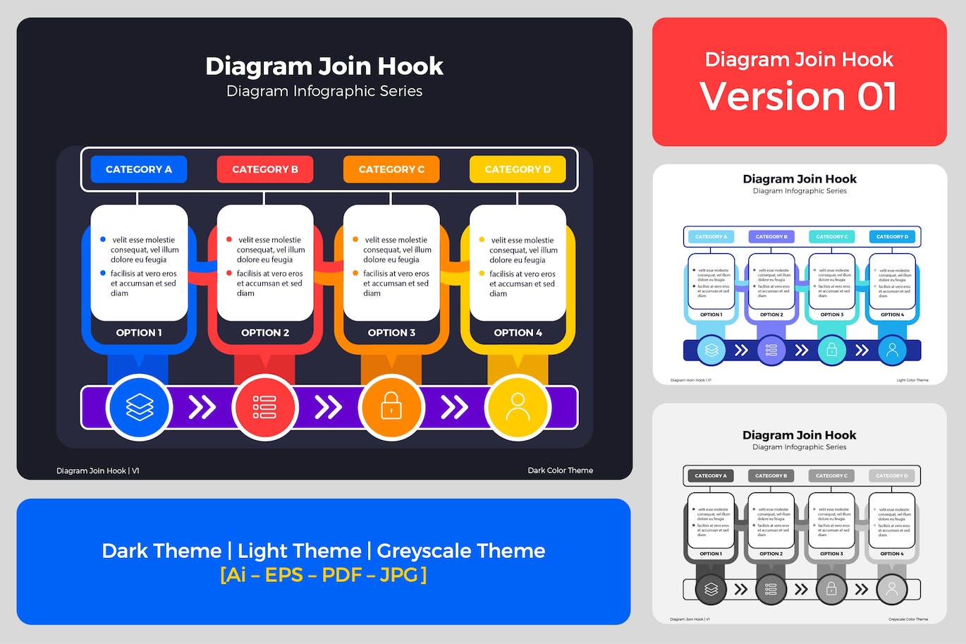 连接步骤图表矢量素材v1 Diagram Join Hook V1 图片素材 sucaiwan.com