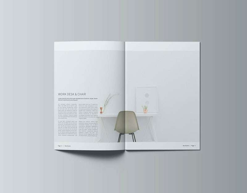 极简风画册设计模板，INDD源文件 样机素材 sucaiwan.com