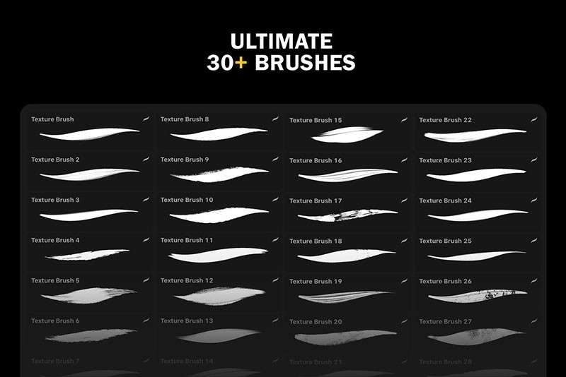 32个签名设计Procreate笔刷 笔刷资源 sucaiwan.com