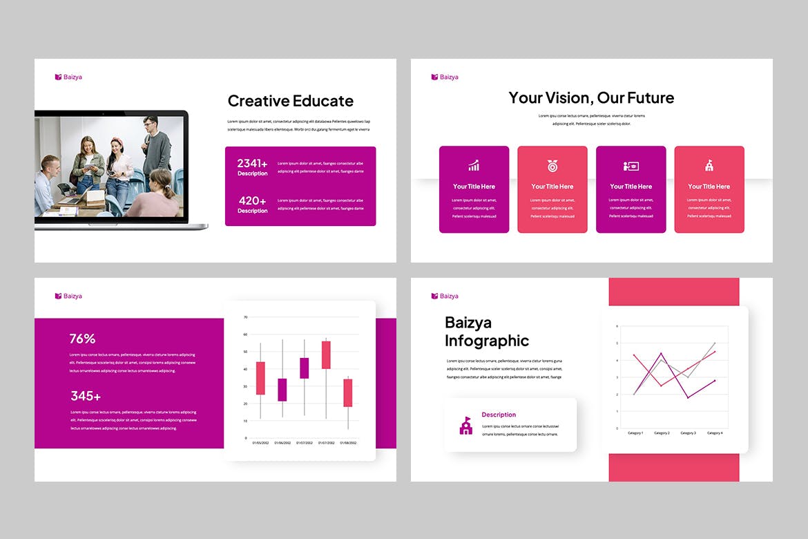 教育方式交流PPT模板下载 BAIZYA – Education Powerpoint 幻灯图表 sucaiwan.com