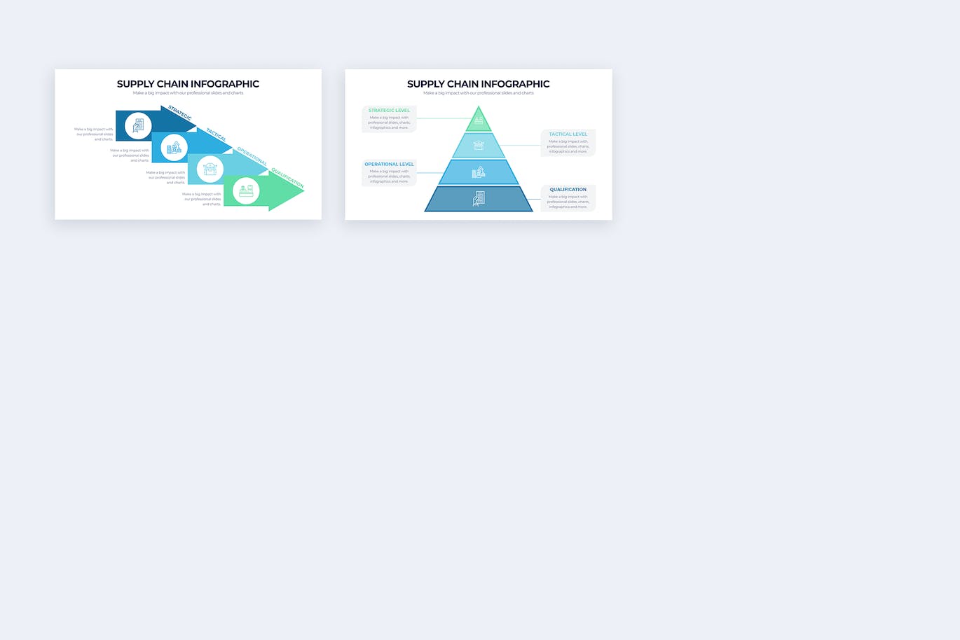 供应链信息图表矢量模板 Business Supply Chain Illustrator Infographics 幻灯图表 sucaiwan.com